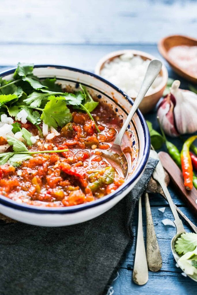 Salsa molcajeteada.