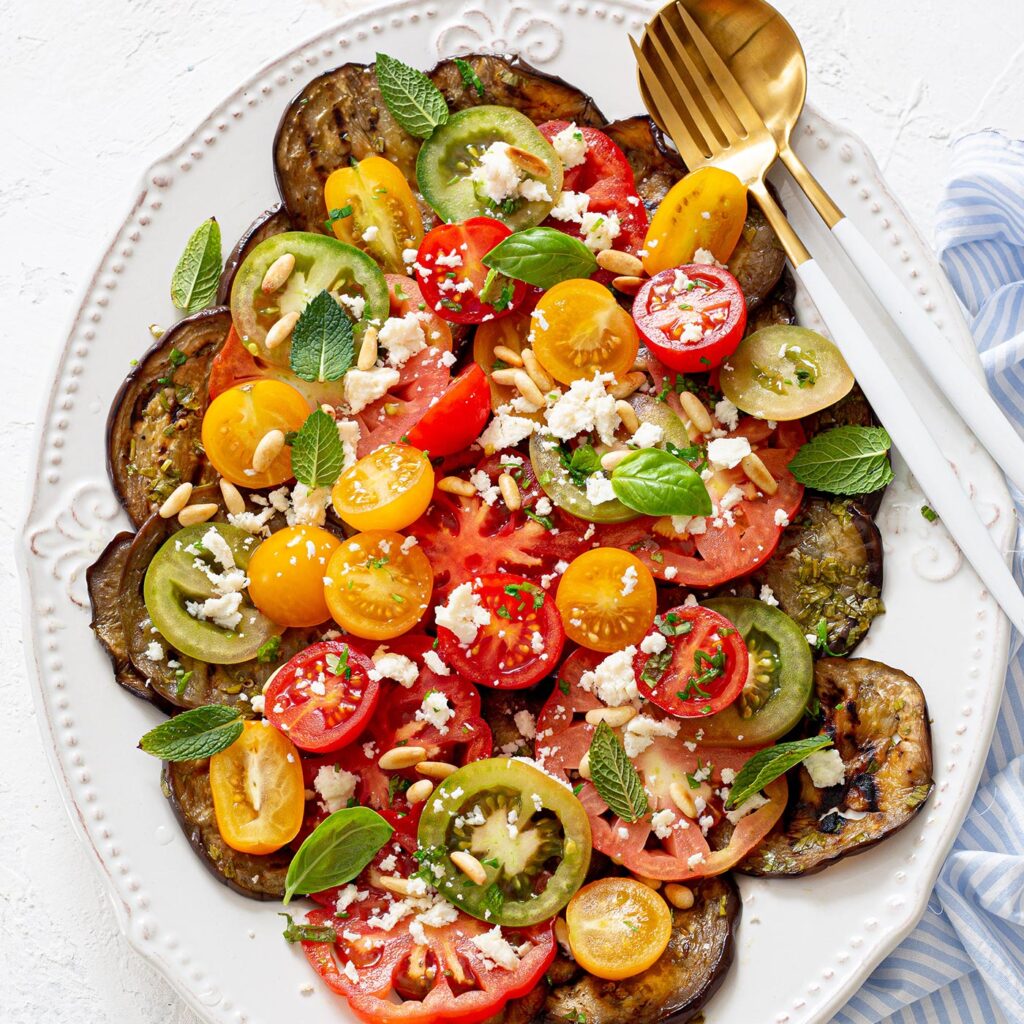 Mediterranean Eggplant Salad Recipe.