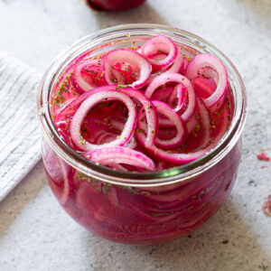 Mexican pickled onions recipe. Also known as cebollas curtidas.