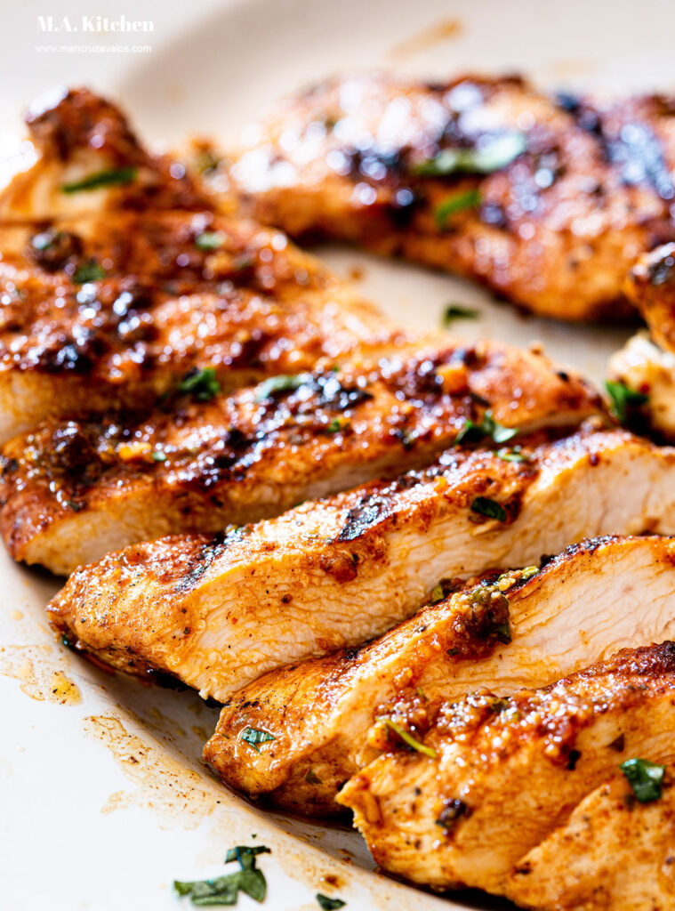 Grilled chicken marinated with Mexican marinade.