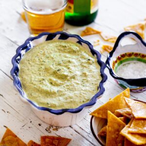Creamy poblano sauce recipe.