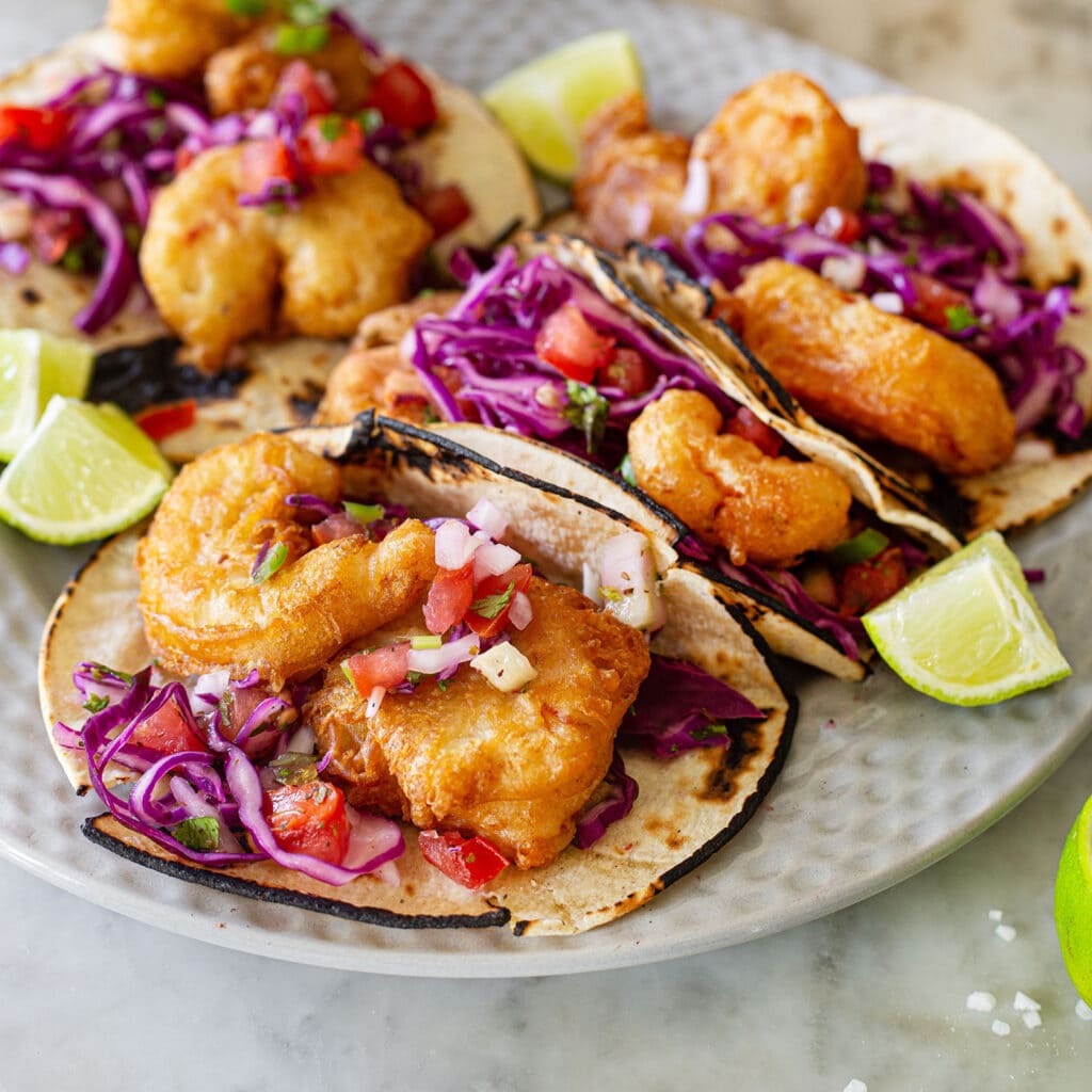 Tacos de Camarón Baja style recipe.